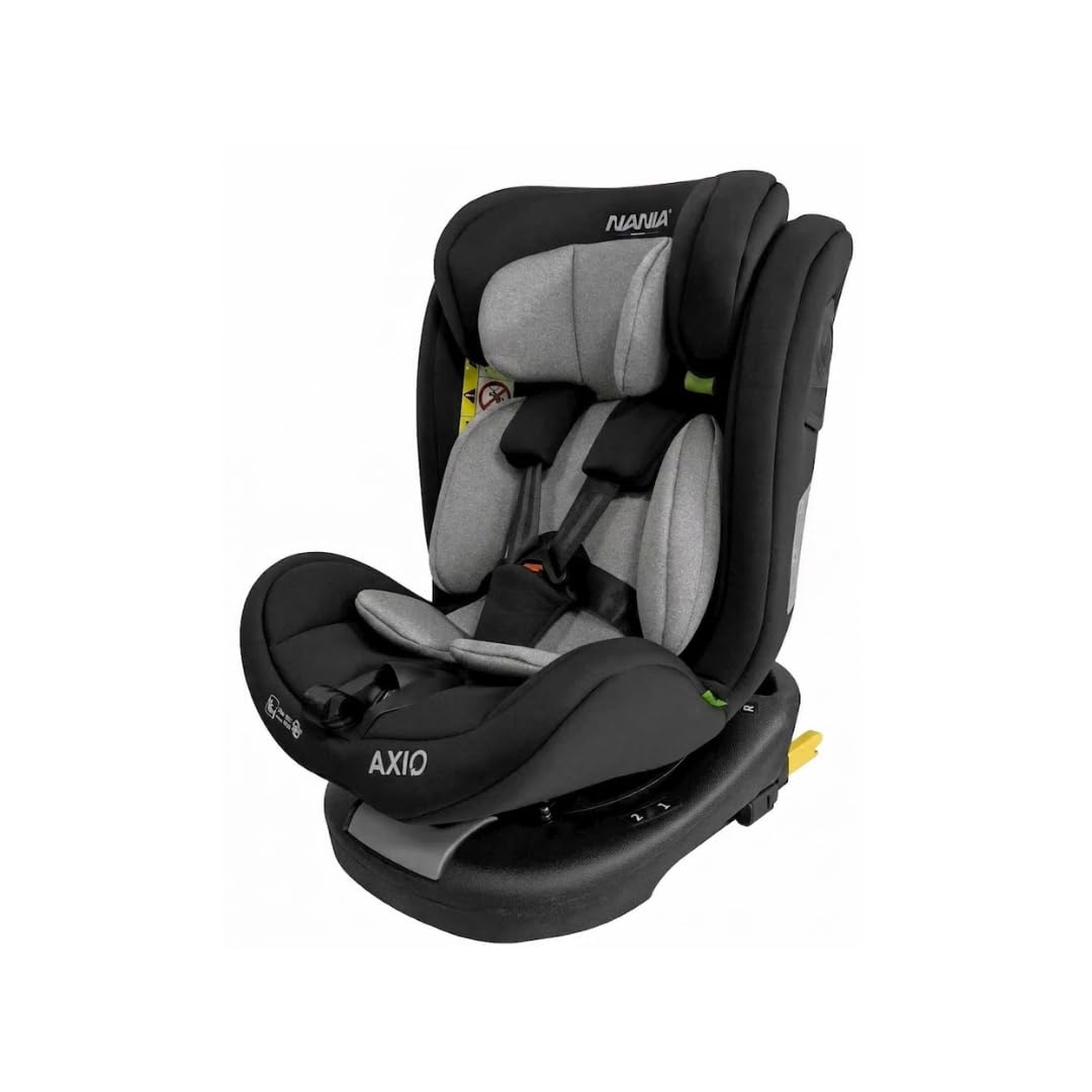Safety Baby Xenon Isofix - Asiento giratorio de 360° para coche, tamaño I, 40-150 cm, adecuado desde el nacimiento hasta aproximadamente 12 años, grupo 0-1-2-3 Isofix fijaciones y protectores