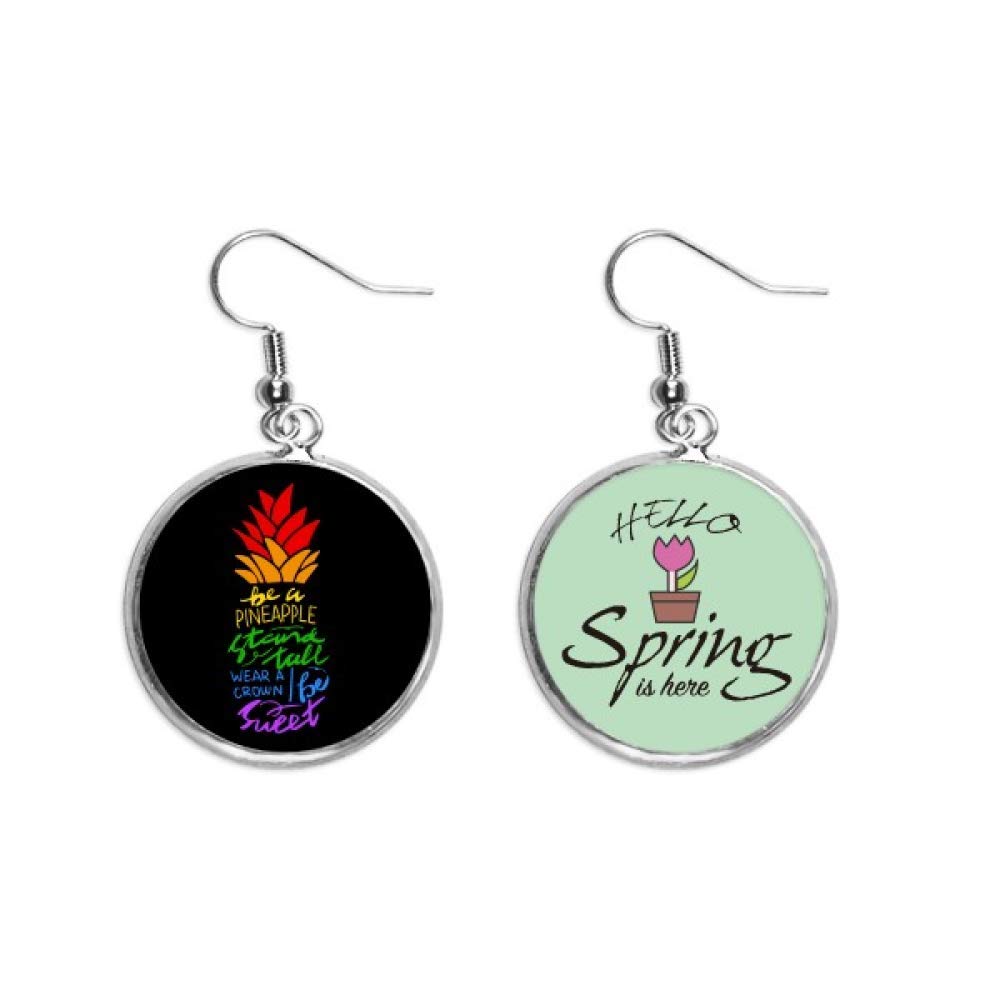 Pendientes de piña LGBT ligeros que no dañan la oreja en primavera 5