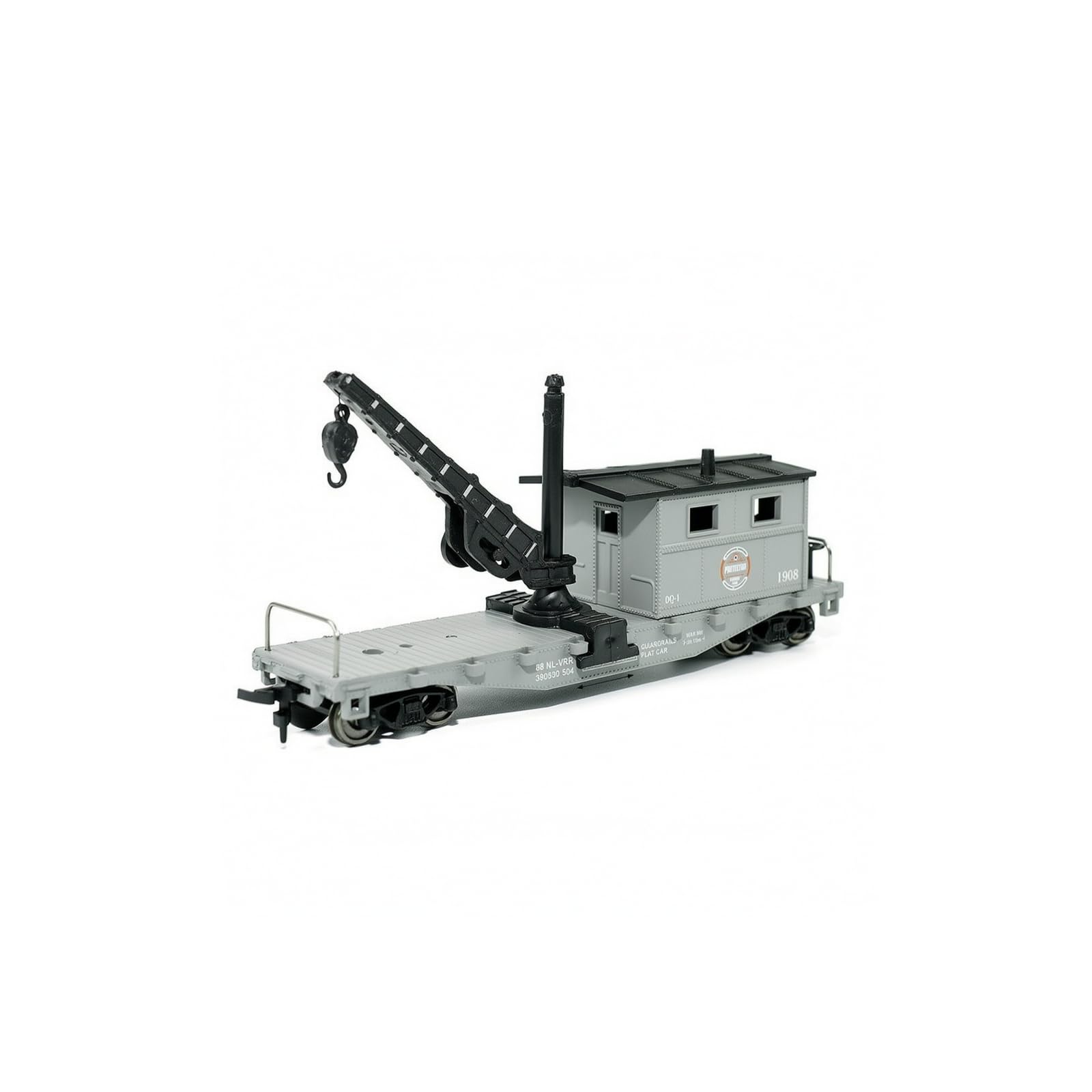 Stabil Krantransportwagen | Realistischer Industrie-Look, Flachwagen mit Kran, HO HO, Modelleisenbahn, für Frachtbahnhof, Enthusiasten