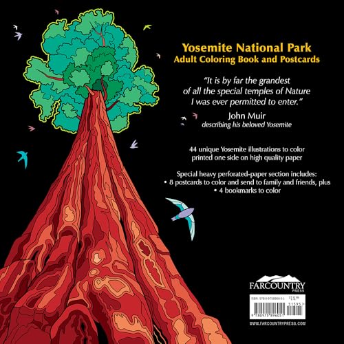Yosemite National Park Adult Coloring Book and Postcards: A Magical Coloring Journey Through Yosemite National Park - Image 2