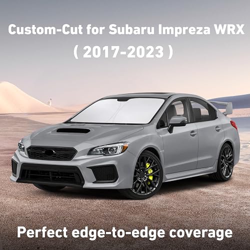 Image of EcoNour Windshield Sunshade Compatible for Subaru Impreza WRX 2017-2021 2022 2023, Sun Visor for Front Windshield & Window Sun Shade Cover, UV Heat Blocker & Protector, Car Accessories