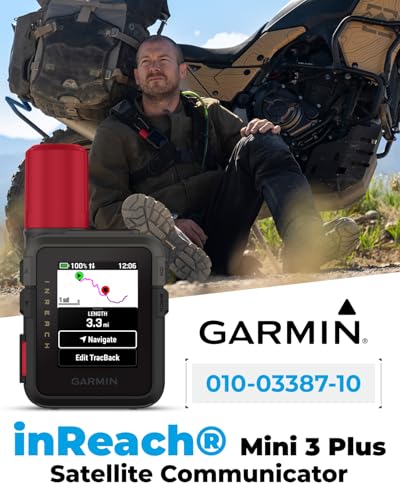 Image of Garmin inReach Mini 3 Plus Rugged Global Satellite Communicator, Touchscreen Texting, Photo & Voice Messaging, Emergency SOS Messages & Battery Up to 350 Hours w / Wearable4U Power Car /Wall Bundle
