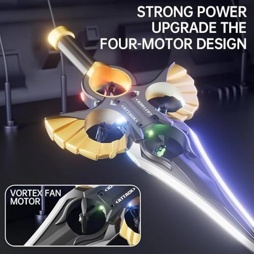 Image of TOYMELO Remote Control Flying Plane Toy with LED Lights, 360 Flip & Stunt Roll | RC Fighter Jet Airplane for Kids & Adults | Rechargeable Easy to Fly RC Aircrafts