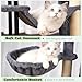 Gitelsnour Cat Tree, Cat Tower for Indoor Cats, 43.3 inch Cat Tree Tower with Sturdy Steel Tube, Hammock, Cat Condo for Small Cats and Kittens, Scratching Post, Smoky Gray GCT004SG