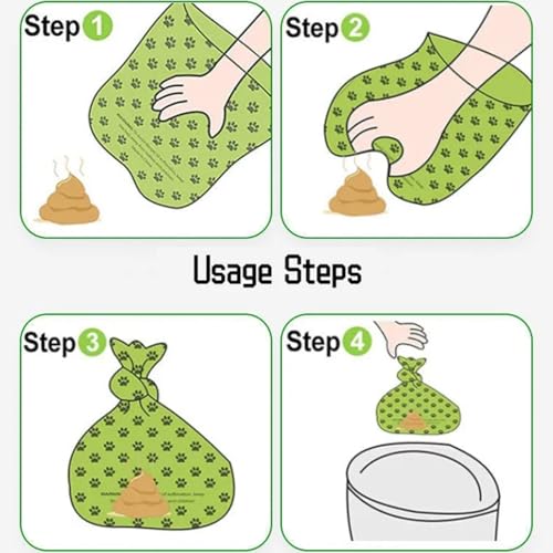 Biologisch abbaubare Hundekottbeutel mit tragbarem Spender Hundebeutel mit Duft – 10 Rollen (150 Beutel) 30 x 22 cm– Kompostierbar, Reißfest – Grün & Rosa