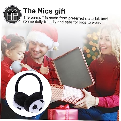 NOLITOY 1pcs Plush Football Earmuffs for Boys and Girls Winter Warm Ear Cover Safe for Boy Girl3