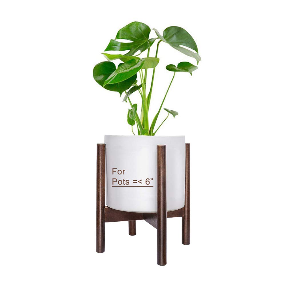 Buy Mid Century Stand - Indoor Wood Flower Pot Holder, Wooden Display