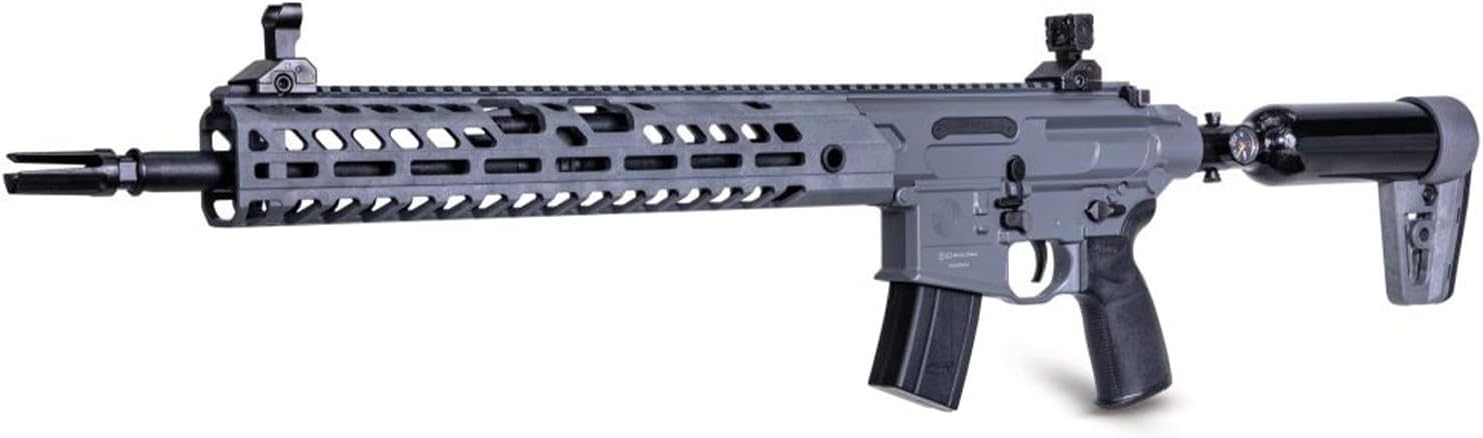 Sig Sauer MCX Virtus PCP Pellet Air Rifle | 30rd RPM .22LR Caliber Semi-Automatic Pre-Charged Pneumatic Rifle for Target Shooting Training