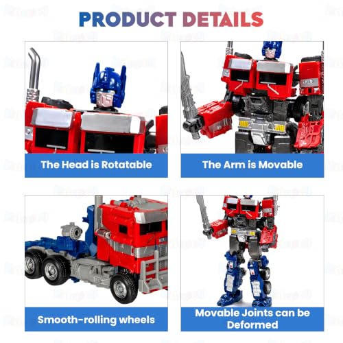 Image of Kidology 5-in-1 Fire Rescue Robot Vehicle Set for Boys & Girls | Transforming Fire Truck Action Figure Model | DIY Assembly Playset with Pull-Back Cars & Rotating Parts | Collectible Desk Toy