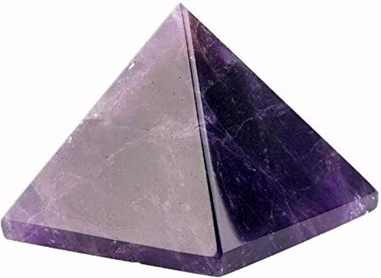 REBUY Amethyst Crystal Natural Stone Reiki Healing Meditation Yoga Pyramid 35-40mm