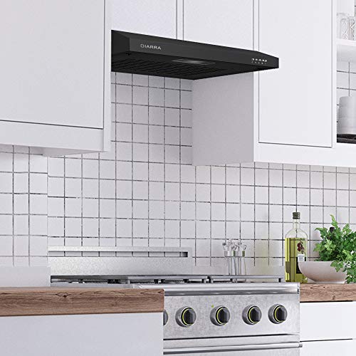 CIARRA CBCB6903 Afzuigkap 60 cm Afzuigkap, Onderbouwkap, Afzuigkap, Muurkap, Energie-Efficiëntieklasse-C Afvoerlucht/recirculatiemodus Drukknopschakelaar - Image 4