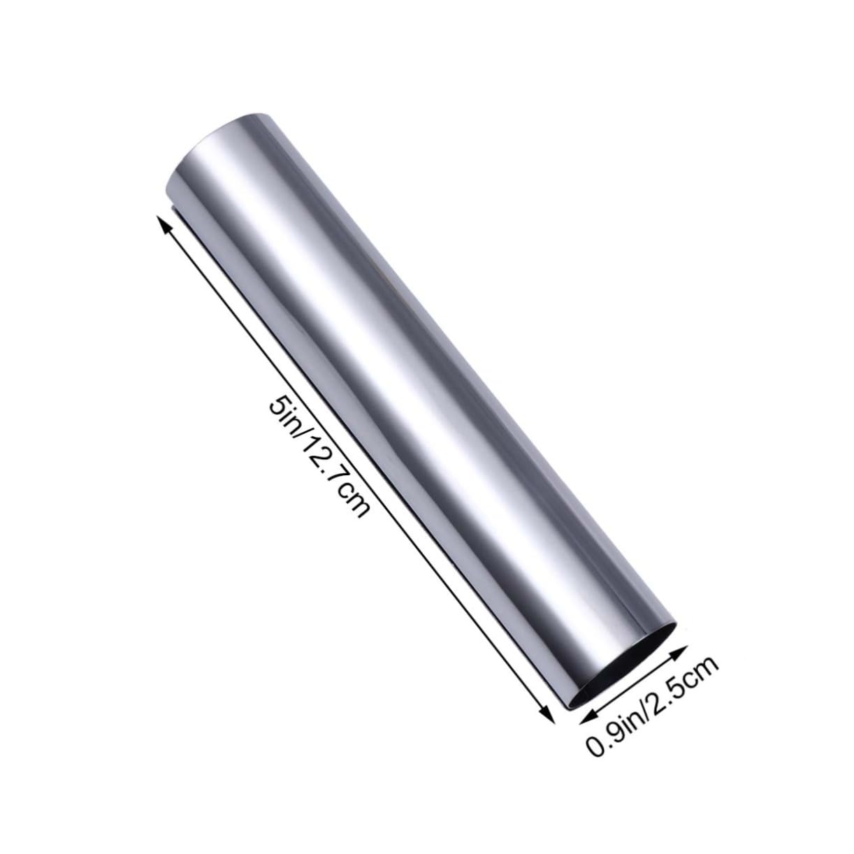 HOLIDYOYO 6 Pack Stainless Steel Croissant Solenoid Molds Reusable Baking Tubular Shaped Pastry Forms for Desserts