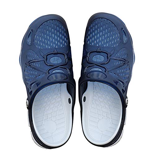 Yzki Zuecos de jardín Unisex, Sandalias clásicas cómodas, Transpirables, de Secado rápido, Zapatos Informales, Azul, 44