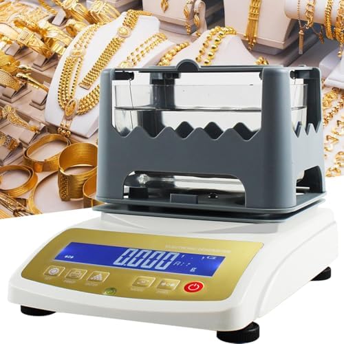 Digital Gold Purity Tester - Electronic Precious Metal Analyzer for Gold, Silver, Platinum Density Testing, Authenticity Meter, 200K Range