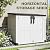 WTFGO Plastic Outdoor Storage Shed, 36 Cu Ft Waterproof Outdoor Storage Cabinet with Dual Lock Door for Backyard, Patio, Garage, Garden to Store Tools & Accessories, Wood-Grain?Ashen