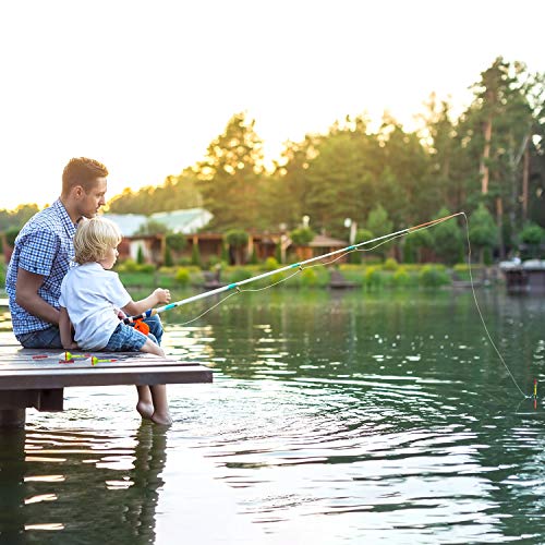 image for Sumind 10 Pieces Fishing Floats Balsa Wood Floats Oval Stick Floats Sl