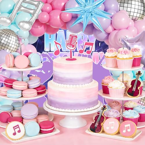 Image of JOGAMS169Pcs Kpop Music Hunter Balloons Arch Kit,Disco Balloon Arch Kit with Iridescent Star Music Note Disco Ball Balloons for Karaoke Songstar Fans Birthday Bachelorette Prom Party Decor