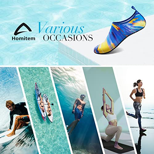 Image of Homitem Water Shoes for Women Men Aqua Socks Swim Beach Pool River Slip-On Barefoot Quick-Dry Vacation Cruise Essentials Accessories for Yoga Kayak Sports