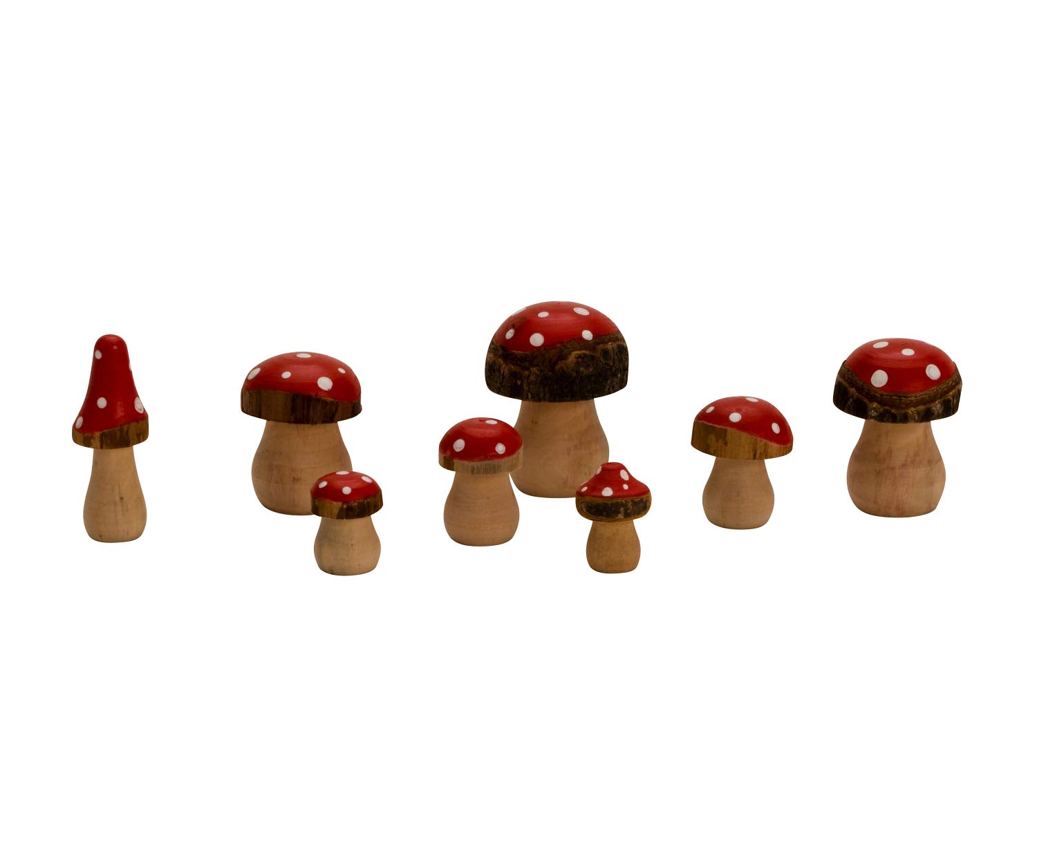 Holzpilze Bastel-Set – 3 Stück (2x 4,5 Cm, 1x 6,5 Cm), Naturbelassen, Für Dekoration & Werken