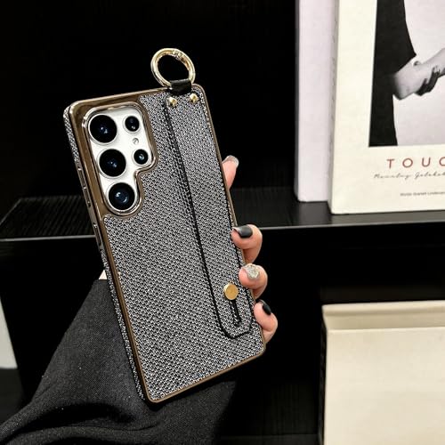 Coque Samsung S25 Ultra avec dragonne anti-chute et bracelet strass