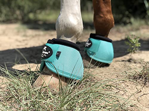 Image of 2520D Horse Bell Boots No-Turn Horse Bell Boots, Equine Ballistic Hoof Overreach Bell Boot, Pair