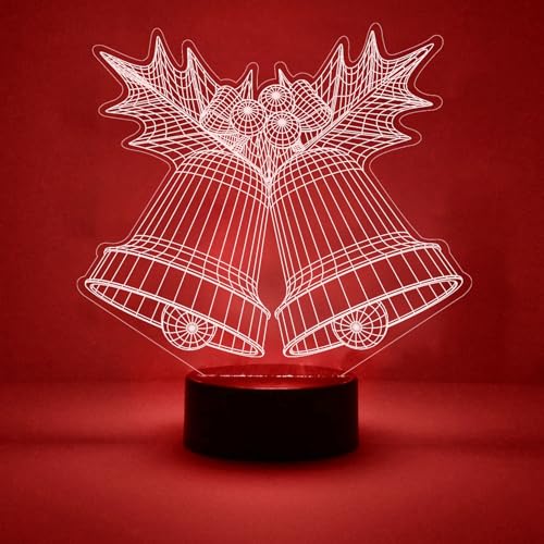 Lámpara de noche 3D ilusión sin código LED y control remoto