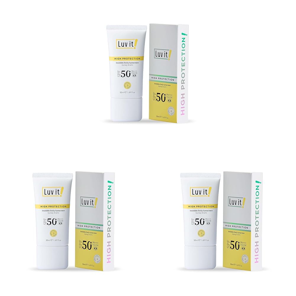Luv it! Spf50+ Pa++++ UVA UVB Yüksek Korumalı Leke Karşıtı Güneş Kremi 50 ML (3 paketi)