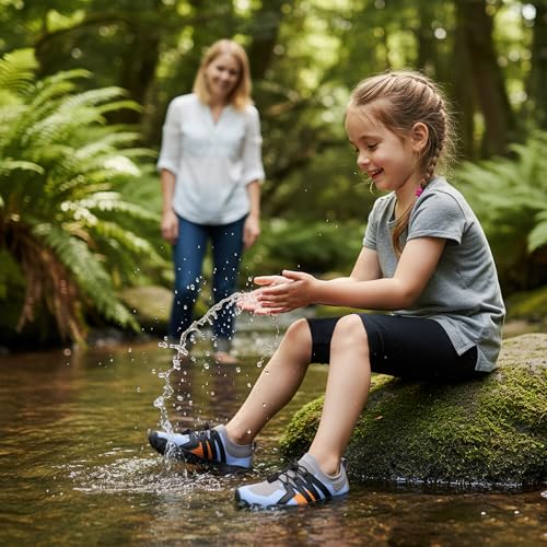 Image of Stelle Water Shoes for Kids Adjustable Laces | Quick Dry Barefoot Non-Slip Shoes with a Roomy Toe Box for Boys and Girls,Beach,Hiking,Toddler to Big Kid
