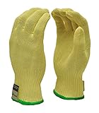 G & F Products 1678M Cut Resistant Work Gloves, 100-Percent Kevlar Knit Work Gloves, Make by DuPont Kevlar, Protective Gloves to Secure Your hands from Scrapes, Wood Carving, Yellow, Medium