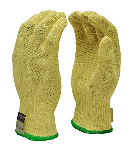 GF Gloves 1678L-12 Cut Resistant 100% DuPont Kevlar Gloves, Large, Yellow (Pack of 12)