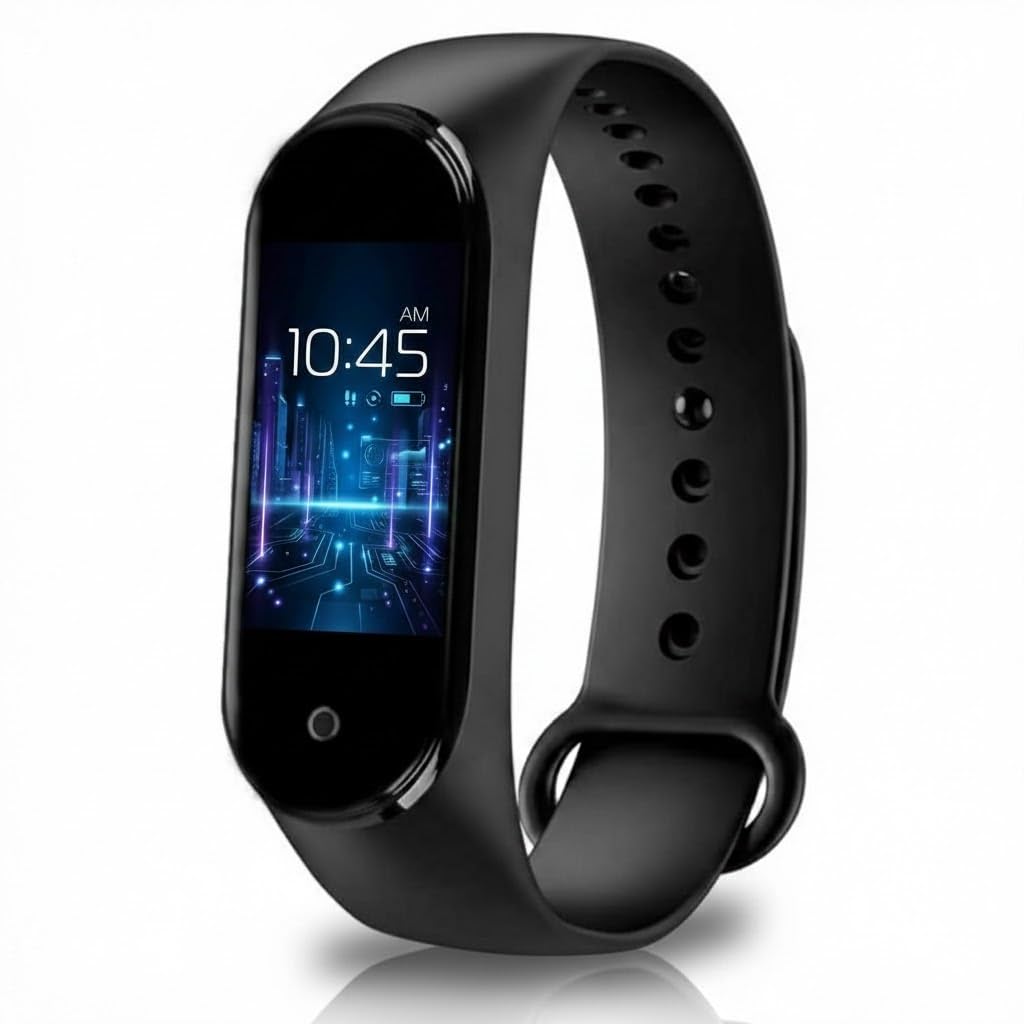 Drumstone M4 Smart Fitness Band with Heart Rate Monitor & Blood Pressure Tracker | Waterproof Bluetooth Sleep & Activity Tracker for Men & Women | Lightweight Smartband for Health & Fitness — Black-image-49