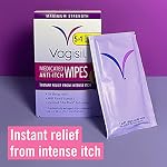 Vagisil Anti-Itch Medicated Feminine Intimate Wipes for Women, Maximum Strength, Gynecologist Tested, 12 Wipes (Pack of 1) - Image 2