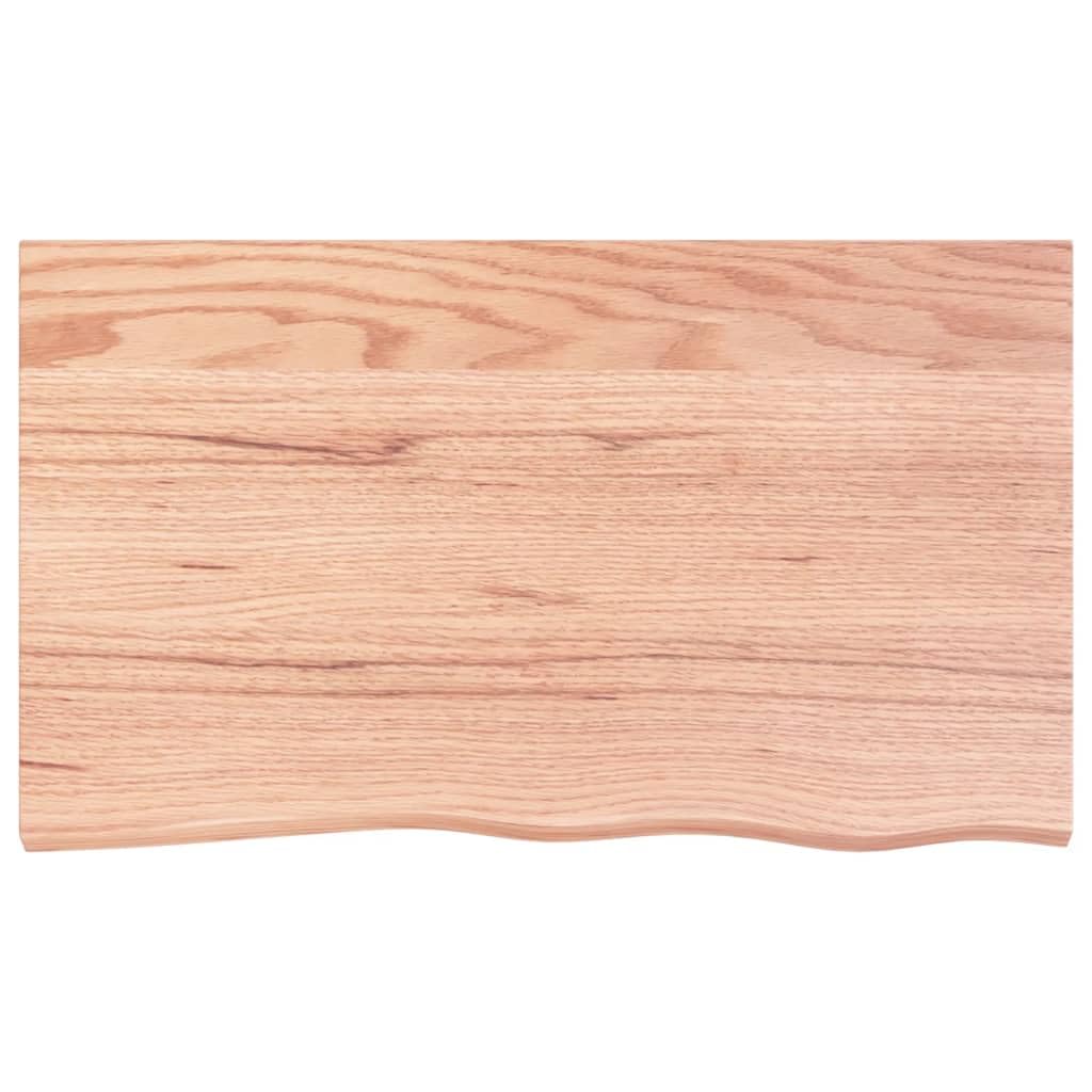 Genérico Encimera baño Madera Maciza tratada marrón Claro 100x60x(2-4) cm,Bricolaje,Materiales de construcción,Encimeras-3156135