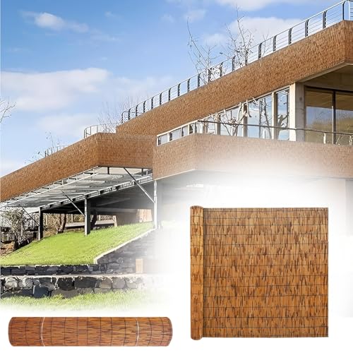BZCKBZ Rollo De Valla De Caña 100cm 120cm 130cm Pantalla De Privacidad Pantalla De Valla Caña para Jardín, Villa, Planta, Valla De Bambú(130x350cm(4.3x11.5FT))