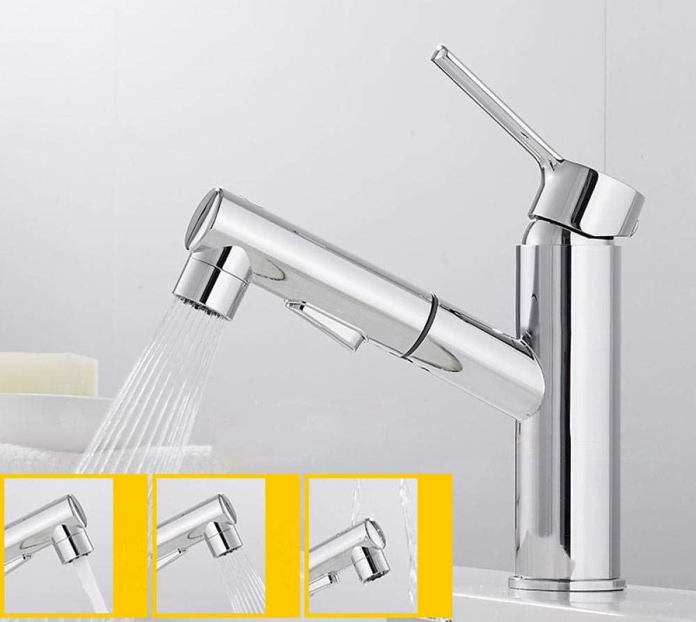 Buy Modern Bathroom Sink Tap,Pull Out Bathroom Tap with Flexible Hose