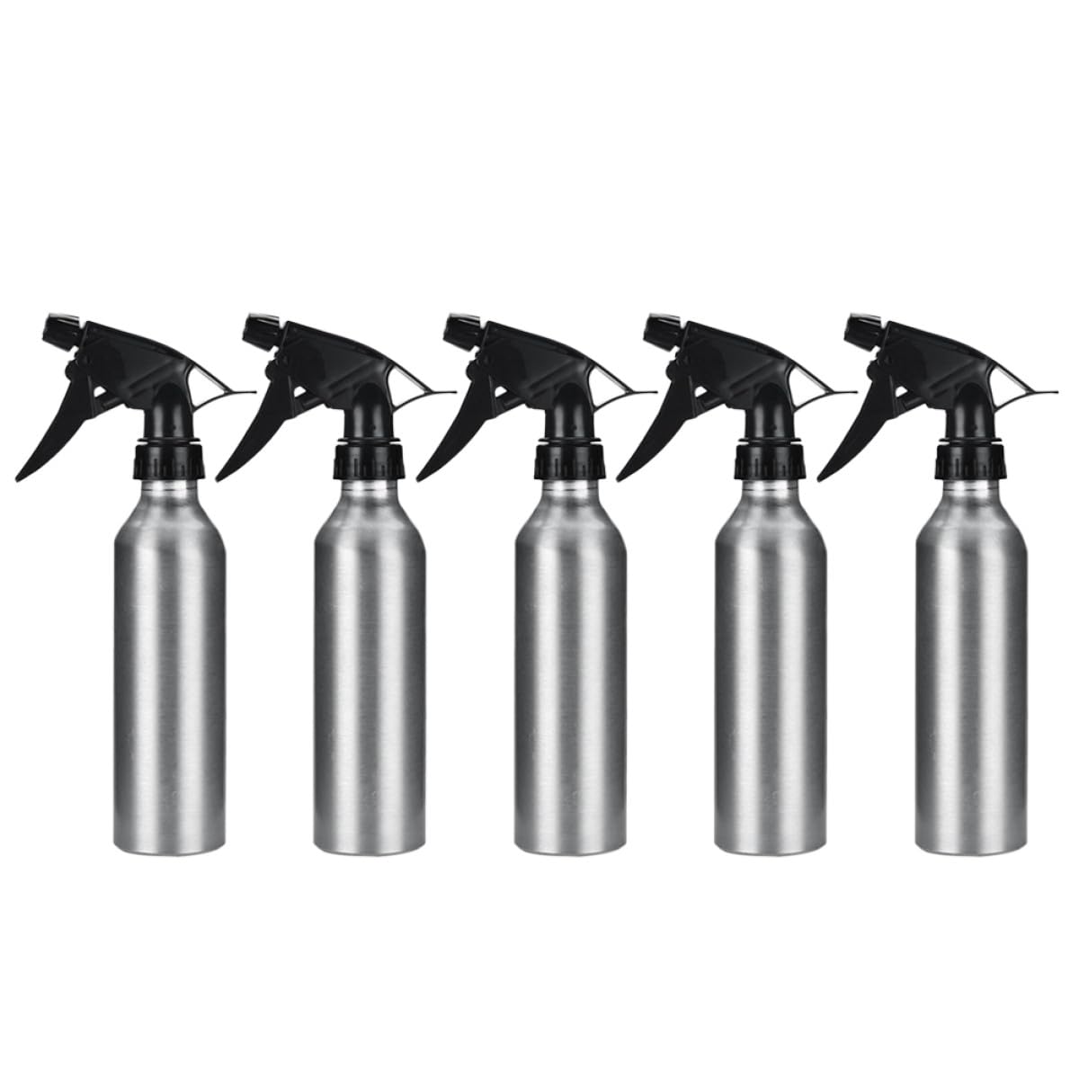 Botella Pulverizadora de 250ml, Plástico Plata, Pack de 5