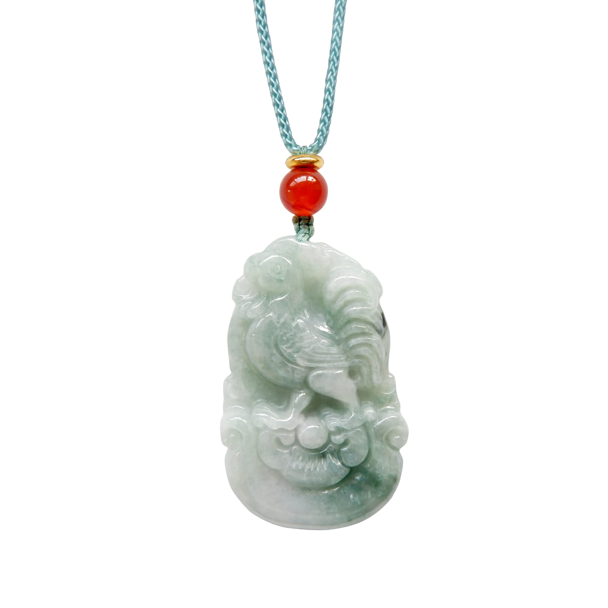 Natürliche grüne Jadeit-Sternzeichen-Anhänger-Halskette, Amulett
