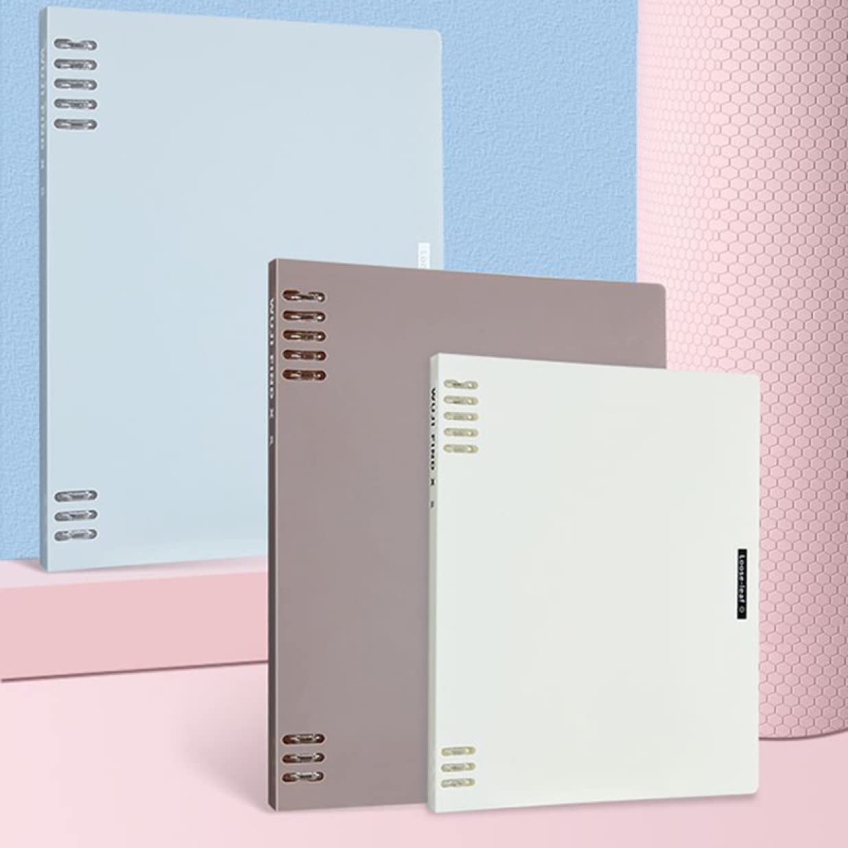 Amazon | QQZSG システム手帳 A5 リングノート グレー B5 7穴