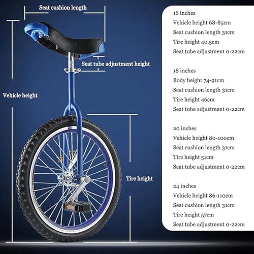 Monocycle pour fitness en plein air – Pneu étanche réglable pour une performance et un confort améliorés
