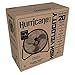Hurricane Pro Series, 20 Inch High Velocity Heavy Duty Metal Orbital Floor Fan with 3 Adjustable Speed Settings and 360 Degree Oscillation, Black
