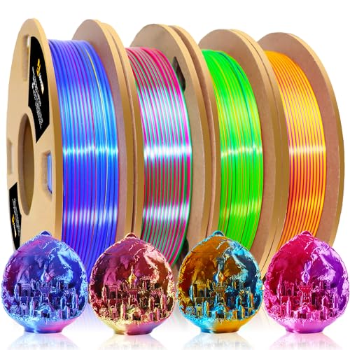 LOVOON 3D PLA Filament 1.75mm Bundle, Tricolor 3D Printer Filament...