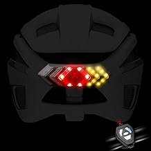 WASAGA Bicycle Helmet Turn On Lights with Wireless Remote Control – WASAGA Bicycle Turn Signal for Cycling & 6 Modes Rear Light Warning Strobe Light