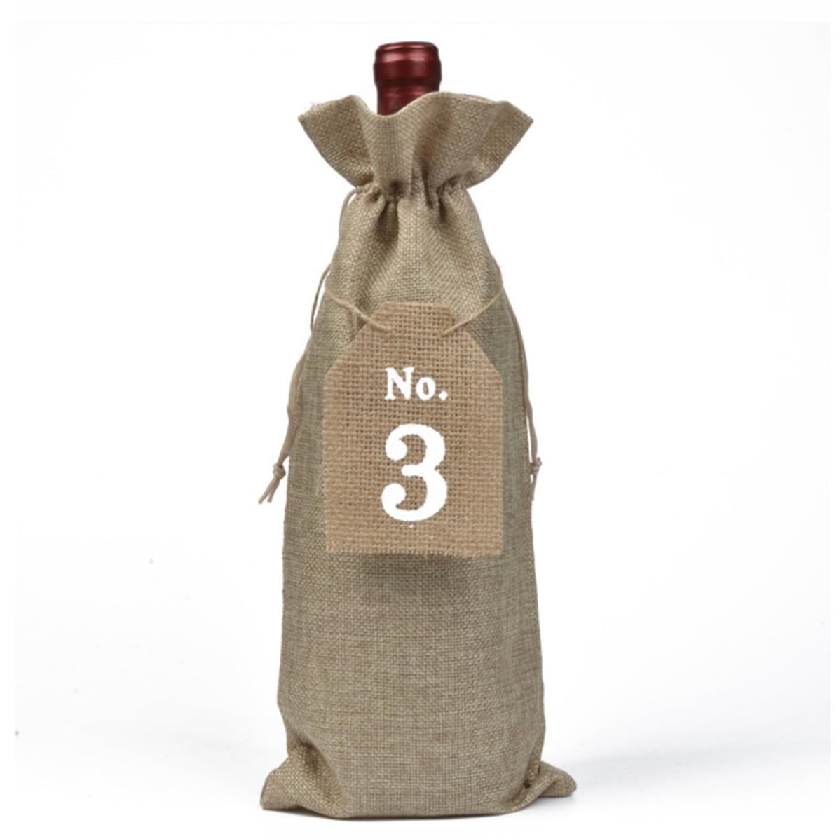Bolsas de vino de arpillera CHILDWEET para decorar mesas de bodas y cenas navideñas elegantes