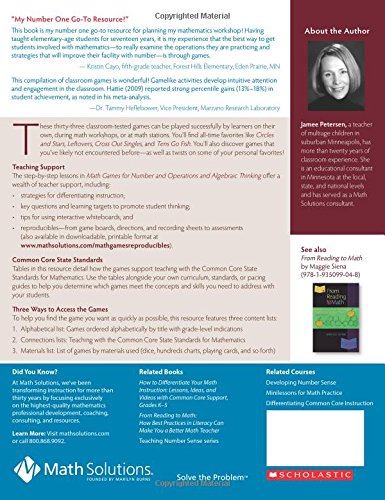 Math Games for Number and Operations and Algebraic Thinking: Games to Support Independent Practice in Math Workshops and More, Grades K-5