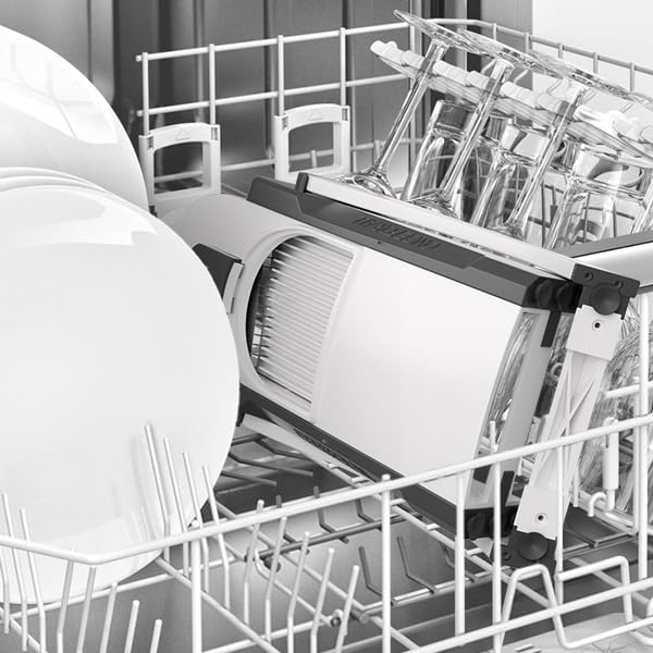 Safe Mandoline Slicer for Kitchen, Adjustable Thickness 0.1-8 mm, Professional Vegetable Slicer, Potato Slicer, Food Chopper French Fry Cutte, Mandolin, Chopping Artifact (just Slice, LightGray)