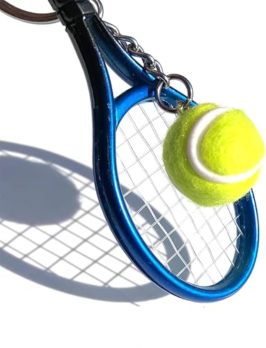 Miniatura 7 de Mini raqueta de tenis de color con llavero de bola