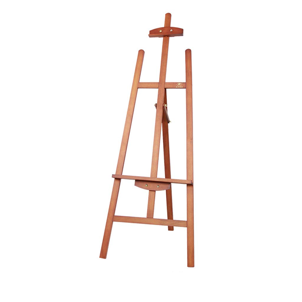WDSOPK Easel Solid Wood Activity Display Rack Oil Painting Easel Sketch Sketching Easel Folding Multifunctional Wooden Easel Exhibit,Brown (Brown)