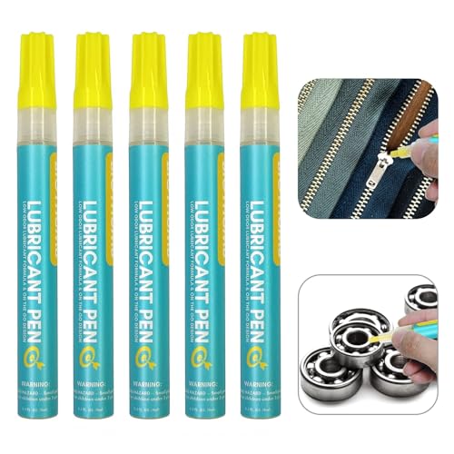 Image of Lubrication Oil Pen, Precision Oiler Pen for Metal Tool Maintenance, Machine Lubricant, Lubrication with Pen-Tip Precision, Controlled Flow, Prevent Corrosion, Ideal for Tights Spaces, 5 Pack