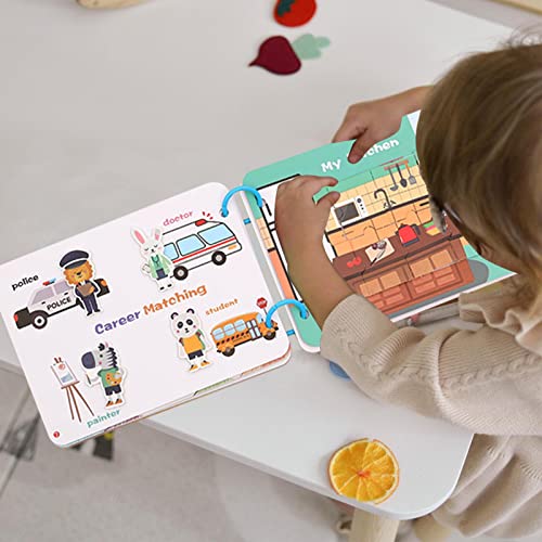 Livro ocupado da criança | Livros engraçados de adesivos reutilizáveis para crianças de 1 a 3 anos -