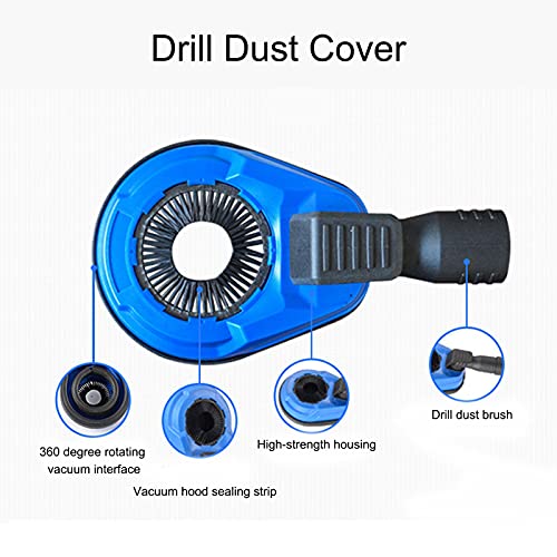 Universal Dust Collector Drill Dust Cover for Electric Impact Drill, Blue, no - Image 2